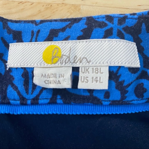 Boden Blue and Black Floral Print Dress - Picture 11 of 13